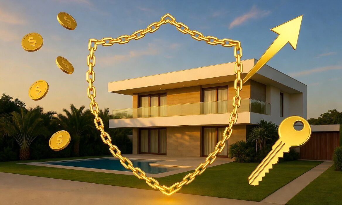 Imóvel moderno representando garantia home equity