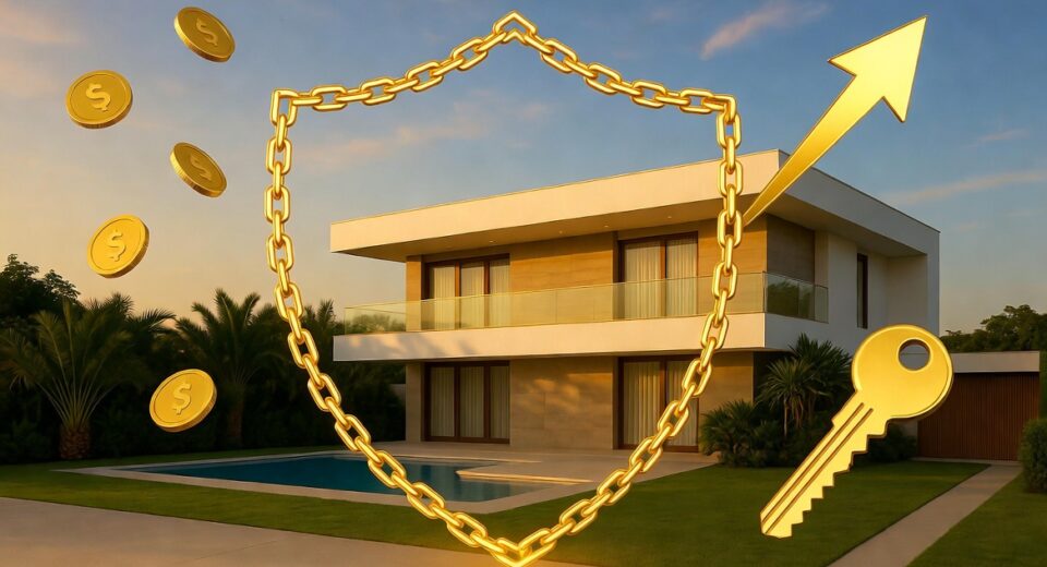 Imóvel moderno representando garantia home equity